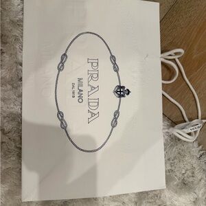 Prada Cream Designer Shopping Bag
